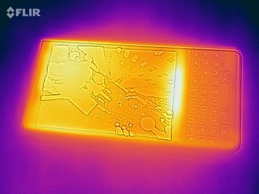 Heatmap of the front of the device under load