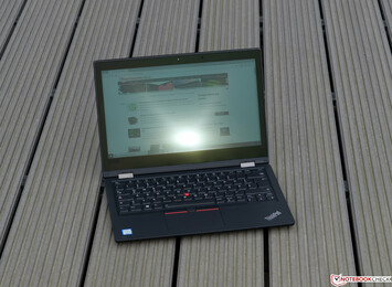 Using the Lenovo ThinkPad L390 Yoga outside under direct sunlight