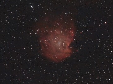 NGC 2174 emission nebula after auto-correction in the Dwarflab app.
