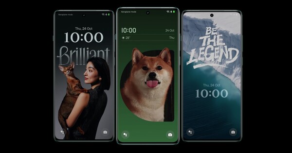 OyxgenOS 15 brings new AOD and lock screen clock styles. (Image source: OnePlus)