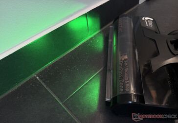 Green light makes dust visible