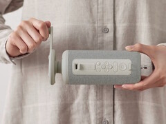 The Crankspeaker all-in-one by Rhythm requires no external power to operate its powerbank, radio, lights, and wireless speaker. (Image source: Rhythm)