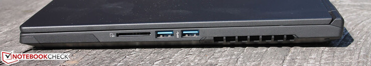 Left: 2x USB Type-A 3.1 Gen 1, card reader