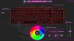 LED keypad settings