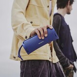 The Sony ULT Field 1 wireless portable speaker in Smoke Blue.