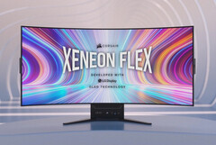 The Corsair Xeneon Flex 45WQHD240 has the world&#039;s first bendable OLED display. (Image source: Corsair)