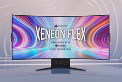 The Corsair Xeneon Flex 45WQHD240 has the world's first bendable OLED display. (Image source: Corsair)