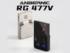 The Anbernic RG477V in its two launch colours. (Image source: Anbernic - edited)