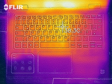 Thermal image at idle - top case
