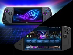 Asus ROG Ally X (top) and Legion Go (bottom).