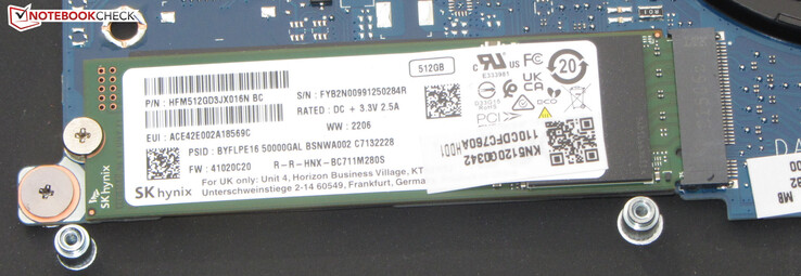 The operating system runs off an SSD.