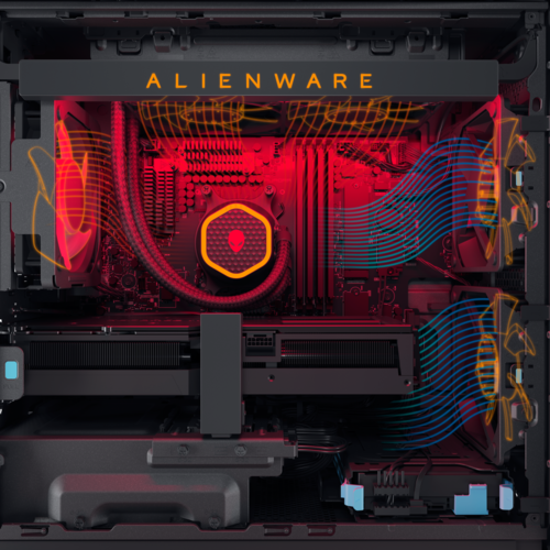 Alienware Aurora R15 side panel transparent (image via Dell)