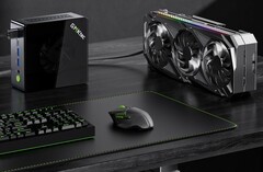 Thanks to OCuLink, the M7 mini PC can be turned into a reasonably powerful gaming system (Image source: GMKtec)