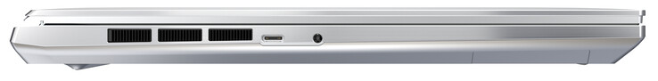 Left: USB 3.2 Gen 2 (USB-C, DisplayPort), audio jack