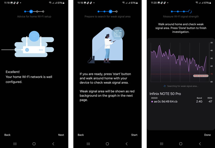 You can check the strength of the Wi-Fi around your home