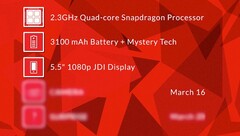 OnePlus One smartphone with CyanogenMod Full HD 5.5-inch display and quad-core Snapdragon