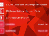 OnePlus One smartphone with CyanogenMod Full HD 5.5-inch display and quad-core Snapdragon