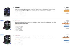 Radeon RX 9070 and 9070 XT powered pre-built PCs have been listed on Newegg. (Image source: @Olrak29_ via X)