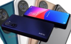 A Redmi K50 Pro fan-made concept render has a similar camera housing to the Huawei P50 (background). (Image source: Easy Access Tech/Pocket-lint - edited)