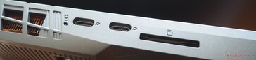 MSI Vector 16 HX AI ports on the left side. (Image source: Notebookcheck)