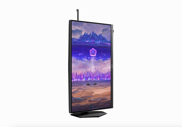 The AOC Agon Pro monitor can also pivot 90°.