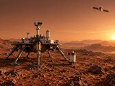 Concept art of China’s Tianwen-3 mission, which aims to return Martian rock and soil samples to Earth.