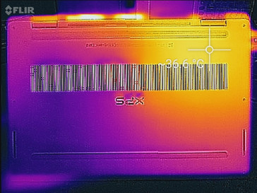 Dell XPS 15 9575 bottom (maximum load)