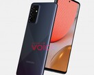 A Galaxy A72 (5G) render. (Source: Voice)