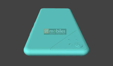 All-angle CAD renders for the alleged triangle-cam phone. (Source: 91Mobiles)