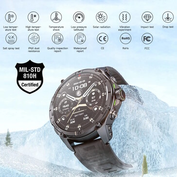 The smartwatch is advertised as being durable in numerous ways. (Image source: Kumi)