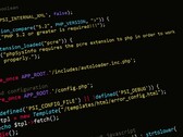 PHP source code on a dark screen