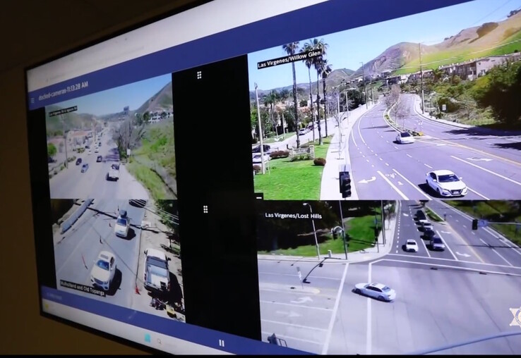 The LASD Watch Center has 24/7 access to Level 2-registered cameras and all public cameras such as street cameras. The Center has emergency-only access to Level 1-registered cameras. (Image source: LASD on Facebook)