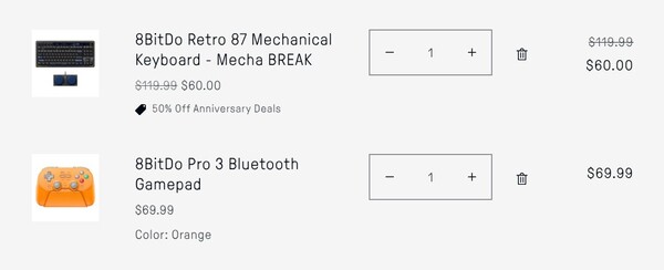 If you combine items with different discounts, one reverts to its original price.