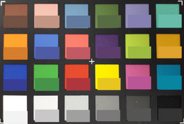 ColorChecker: Target color is displayed in the lower half of each patch.