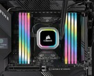 Corsair Vengeance RGB Pro SL DDR4 memory shown in motherboard (Image source: Corsair)