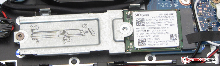 An SSD serves as system drive.