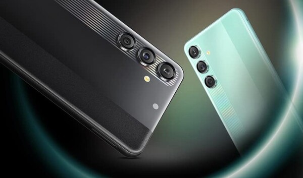 The Galaxy M55s has a triple-patterned back. (Image source: Samsung)