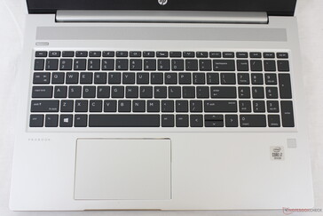Keyboard feel and layout remain identical to the 2019 ProBook 450 G6