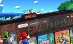 The fan-made Switch 2 UI offers smooth interaction between game cards and the game library. (Image source: @NintendogsBS/Nintendo - edited)