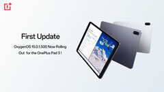The Pad 3 gets a software upgrade already. (Image source: OnePlus)