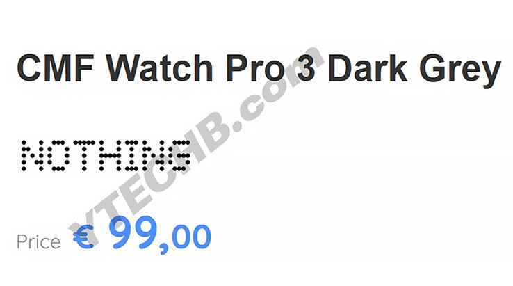 CMF Watch Pro 3 price leak (Image source: YTECHB)