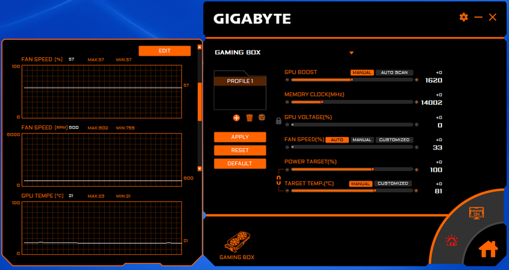 Aorus Engine with overclocking and basic GPU monitoring tools