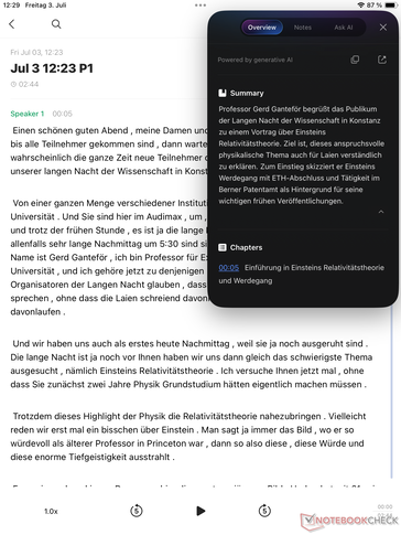 A German reading was recorded verbatim and appropriately edited by AI.