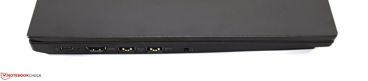 Left side: USB Type-C 3.1 Generation 2, HDMI, 2x USB Type-A 3.0, 3.5mm jack
