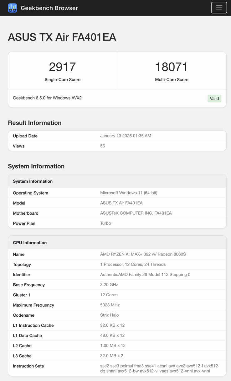 (Image source: Geekbench)