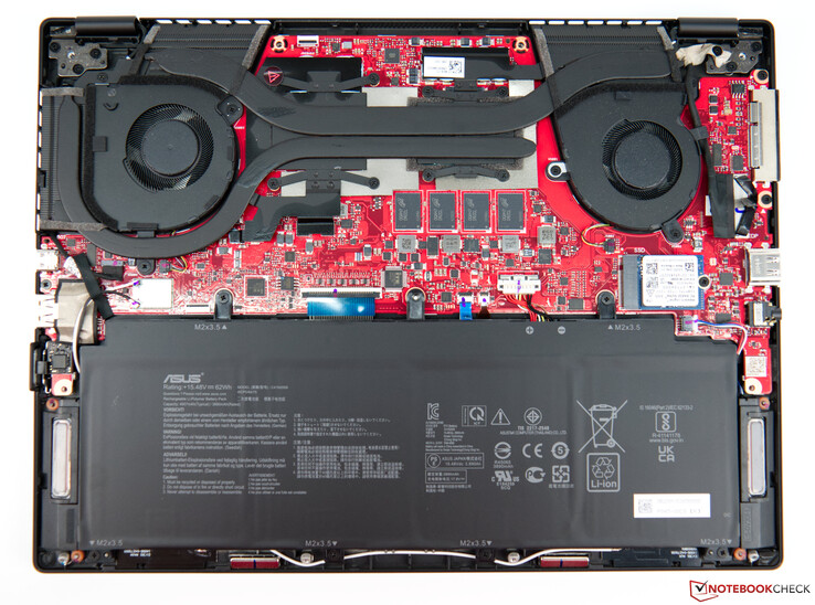 The Asus ROG Flow X13 without the bottom cover