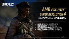 Also launching is AMD FSR 4 that is now ML-accelerated. (Image Source: AMD)