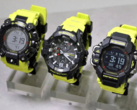 From left to right, the Casio GW-9500MRY-1A9 Mudman, GR-B300RY-1A9 GravityMaster, GPR-H1000RY-1A9 RangeMan. (Image source: @geesgshock on Instagram))