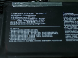 Battery in the MSI Pulse 17