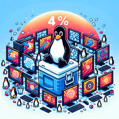 If this trend continues, the Linux desktop could break the 5% mark in the future (Figure: generated with Dall-E 3).